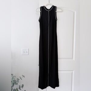 NWT Express Black Maxi Dress with White Trim